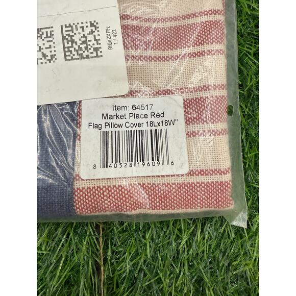 Piper Classics Marketplace Red Betsy Ross Flag Pillow Cover – 18"x 18" - Picture 3 of 7